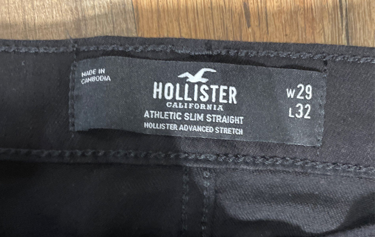 Hollister Men's Black Athletic Slim Straight Advanced Stretch Pants Sz 29x32