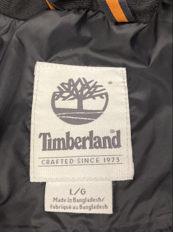 Timberland Men's Black Thermore Quilted Puffer Jacket Full Zip Insulated Sz L