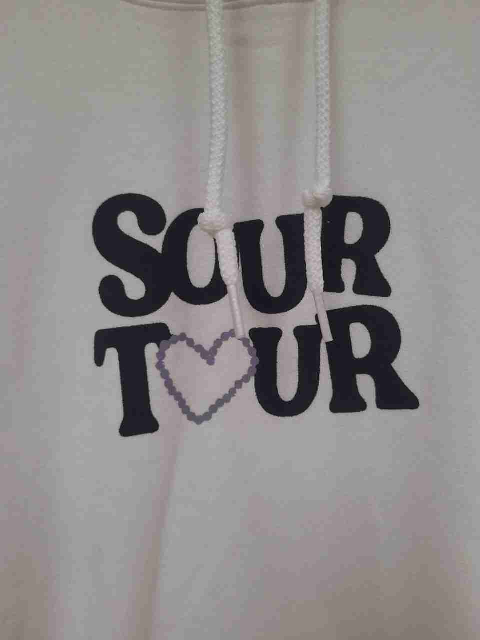 Olivia Rodrigo Sour Tour 2022 Butterfly Portrait Graphic Hoodie White Sz 2XL