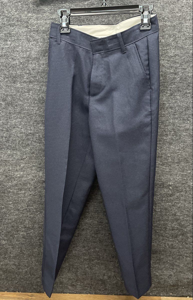 IZOD Boys 4-Piece Suit Set Navy Blue Pink Plaid Shirt Vest Pants Bow Tie Sz 8