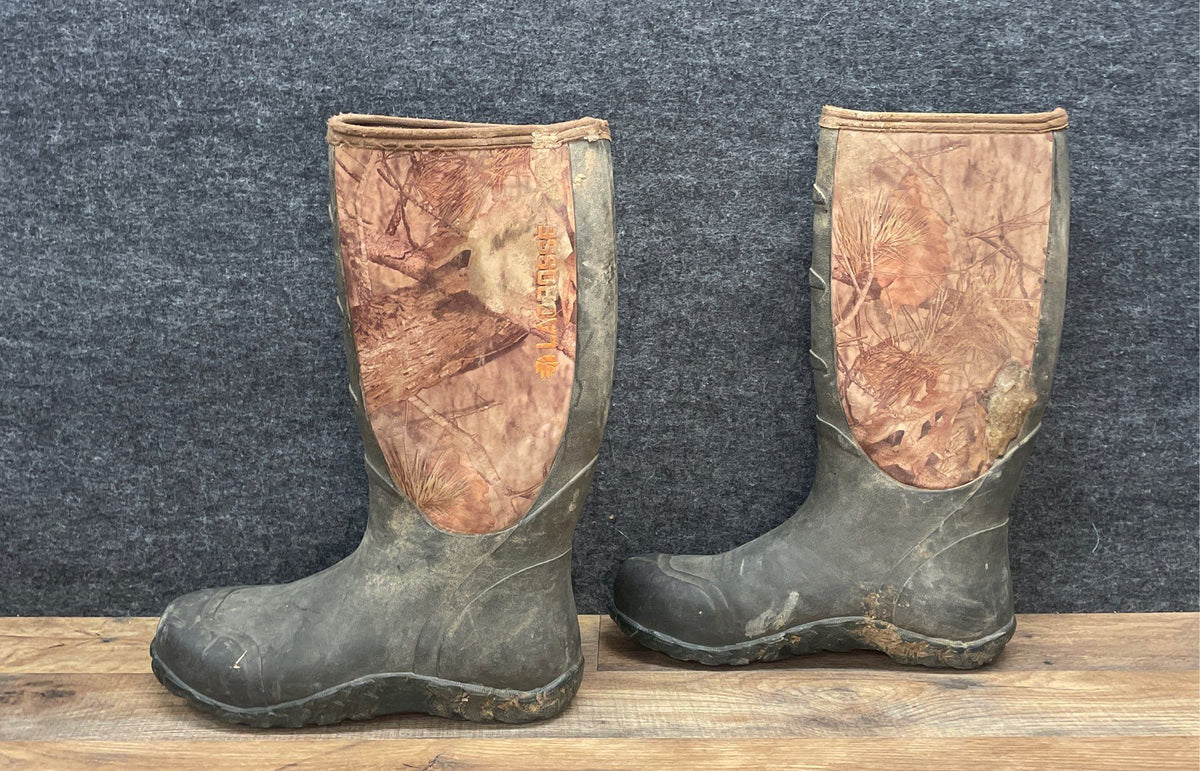 LaCrosse Alpha Lite 16" Mossy Oak Camo Rubber Neoprene Boots Size 10