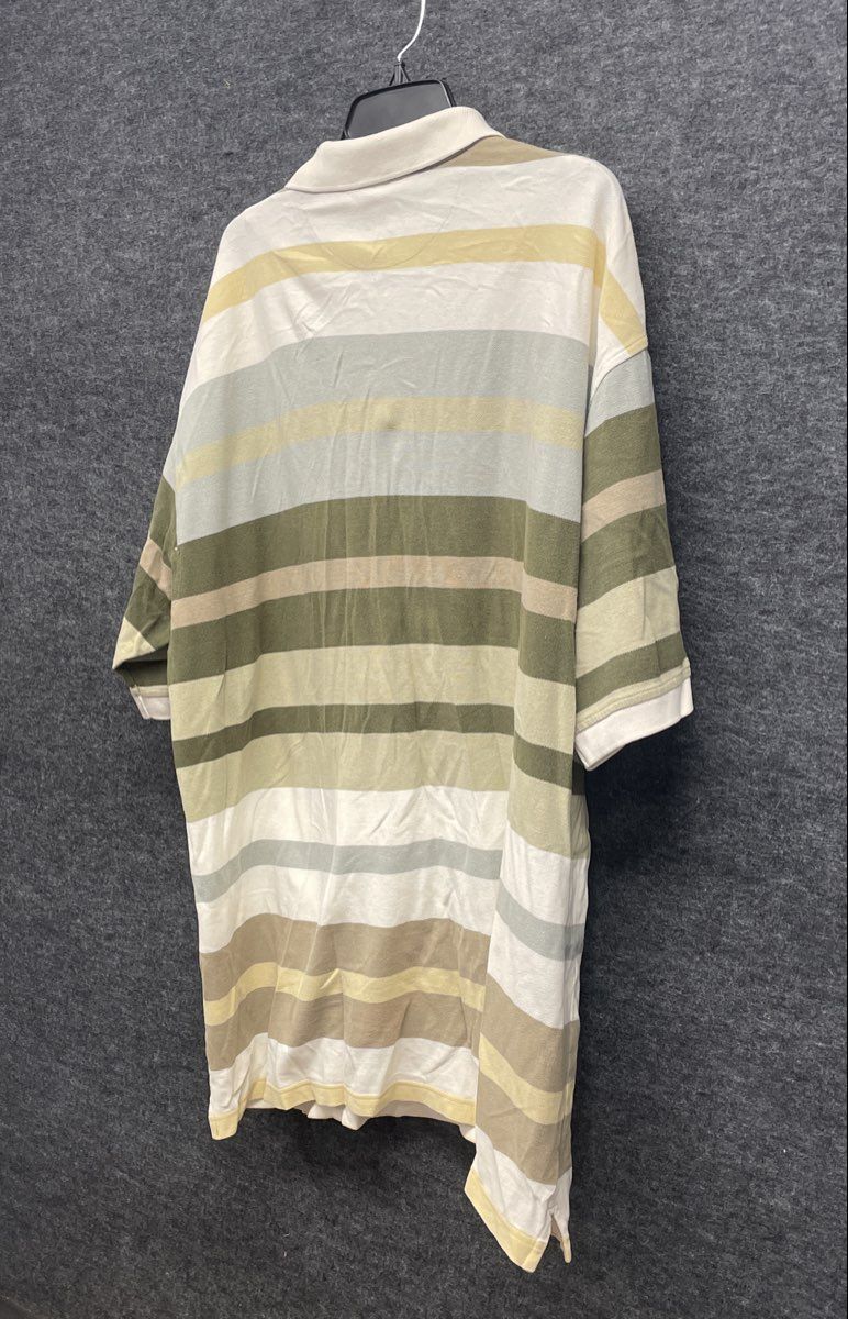 Cotton Traders Sport Men's Striped Short Sleeve Cotton Polo Shirt Multi Sz XXL
