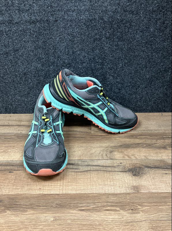 Asics Gel Scram 2 Grey Teal Pink Women's Running Shoes Size 8
