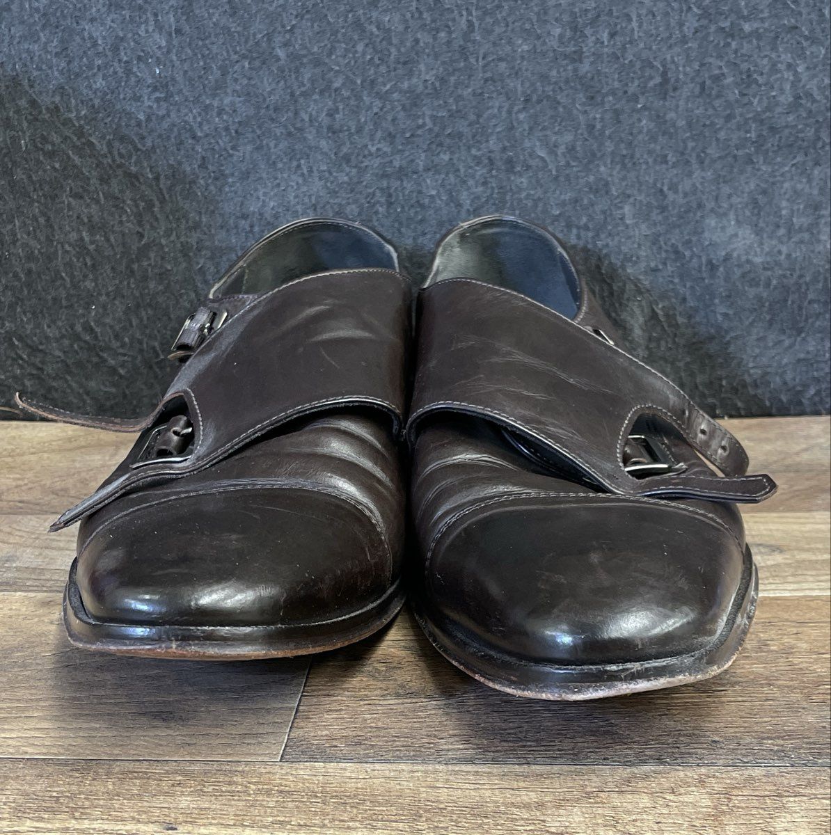 To Boot New York Adam Derrick Brown Leather Double Monk Strap Cap Toe Size 12