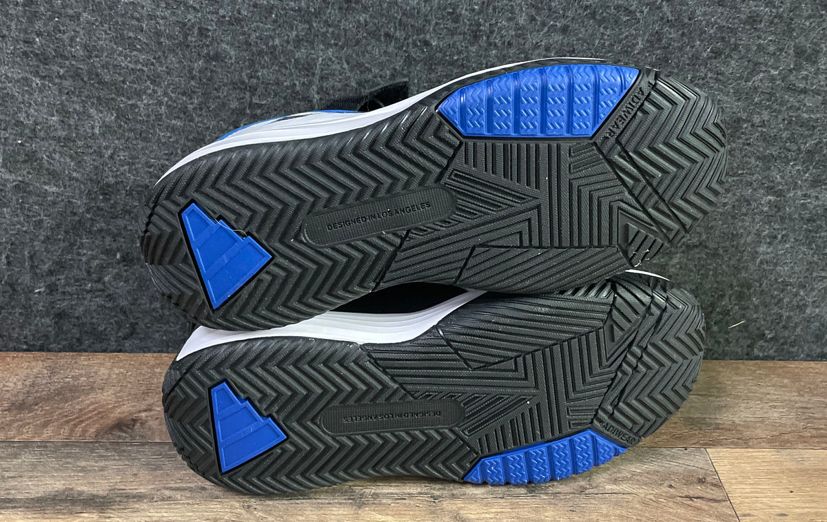 Adidas OwnTheGame 3.0 K White Black Blue Youth Basketball Shoes Size 5 NWT