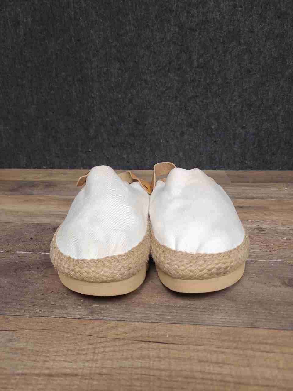 Reef Cushion Sage White Textile Jute Slingback Espadrille Sandals Size 10