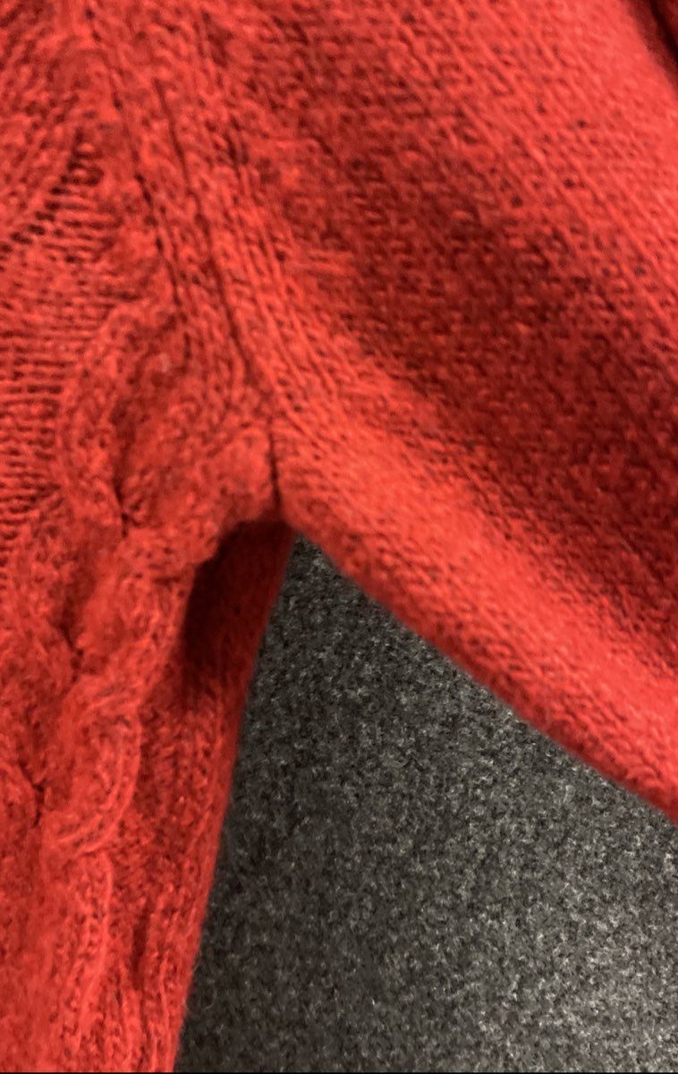 Croft & Barrow Women's Red Cable Knit Cardigan Sweater Pockets XL NWT