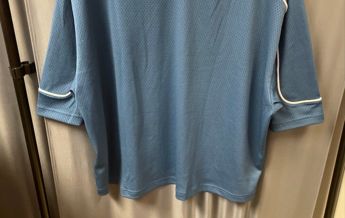 Gymshark Men's Teal Blue Lifting Club Jersey Mesh V-Neck Sz 3XL
