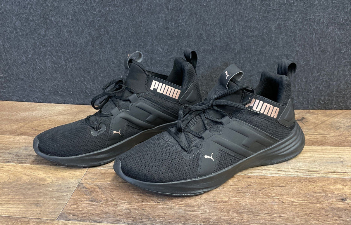 Puma Enzo 2 Black Rose Gold Women's Training Running Shoes Size 8.5