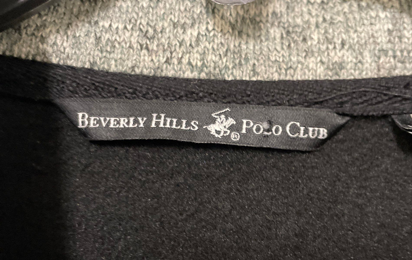 Beverly Hills Polo Club Men's Gray Black Heathered Full Zip Jacket Sz Large