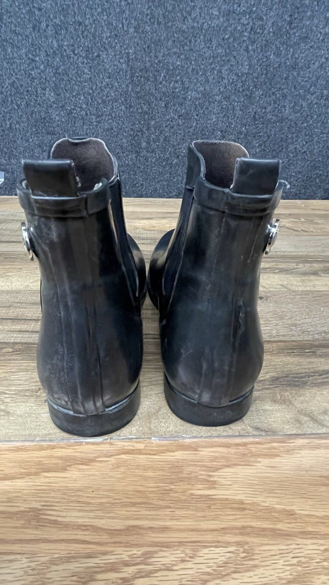 Michael Kors Black Rubber Chelsea Ankle Rain Boots Women's Size 10