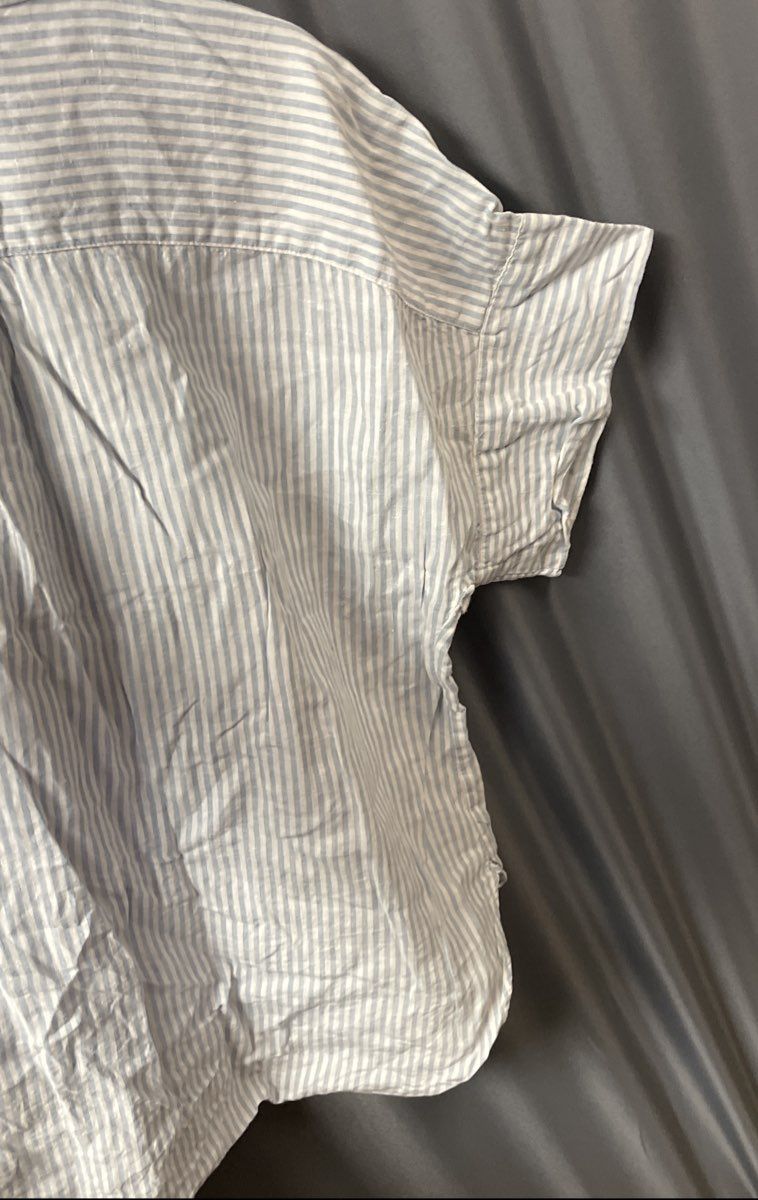 Lauren Ralph Lauren Women's Blue Striped 100% Linen Button Down Shirt Sz XL