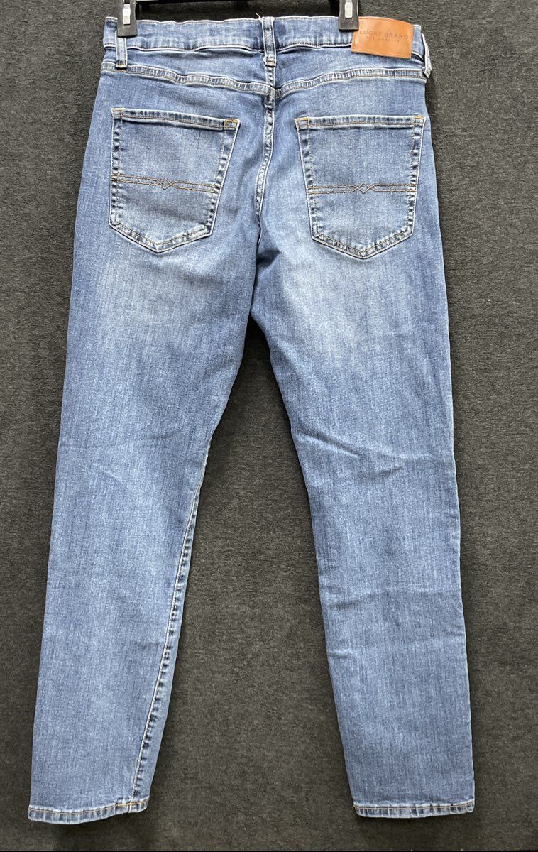 Lucky Brand Men's Blue Medium Wash Stretch Straight Leg Denim Jeans Sz 32x32
