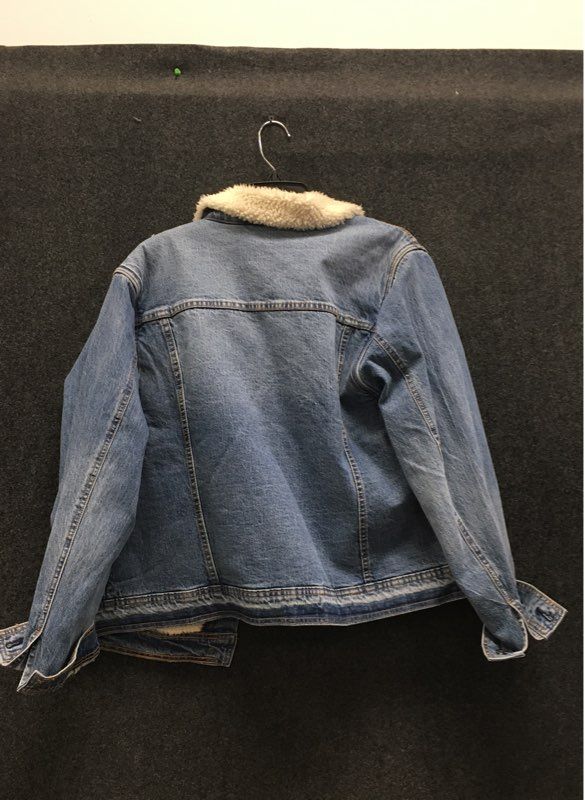 Universal Thread Women's Blue Sherpa Lined Denim Trucker Jacket Size XXL
