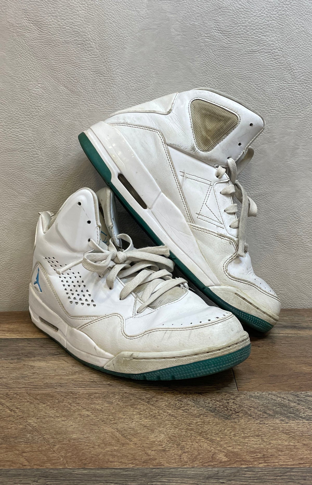 Nike Air Jordan Flight Remix Space Blue Poison Green Sneakers Size 10.5