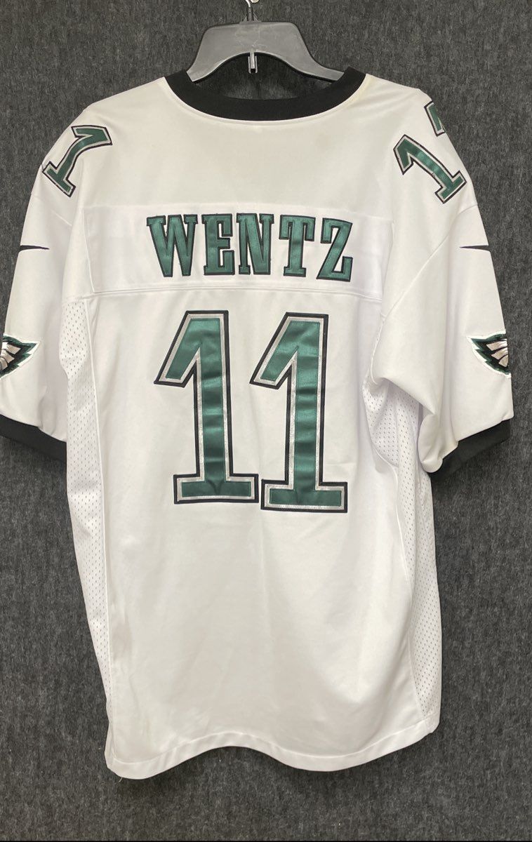 Nike Philadelphia Eagles Carson Wentz #11 White Game Jersey Sz XL