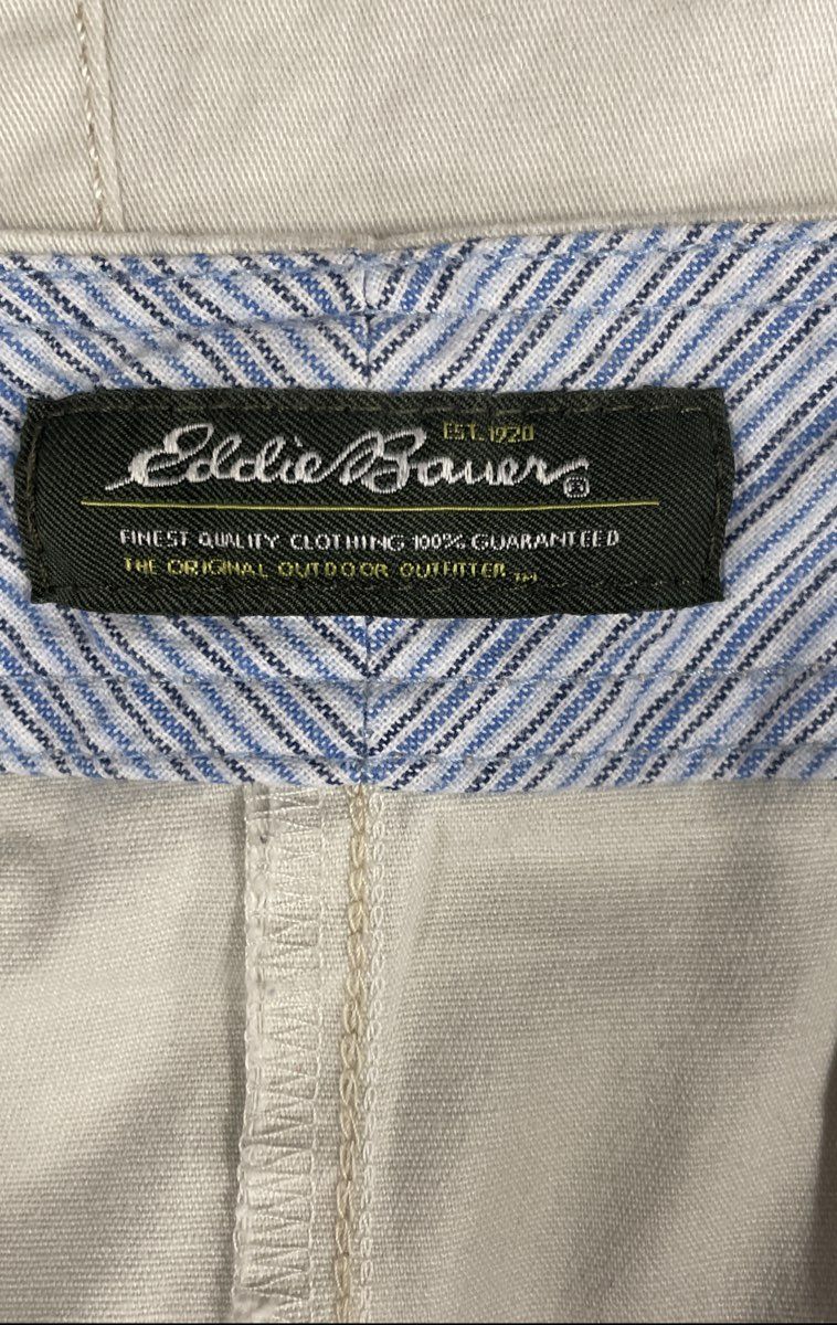Eddie Bauer Women's Beige A-Line Cotton Blend Pockets Skirt Size 6