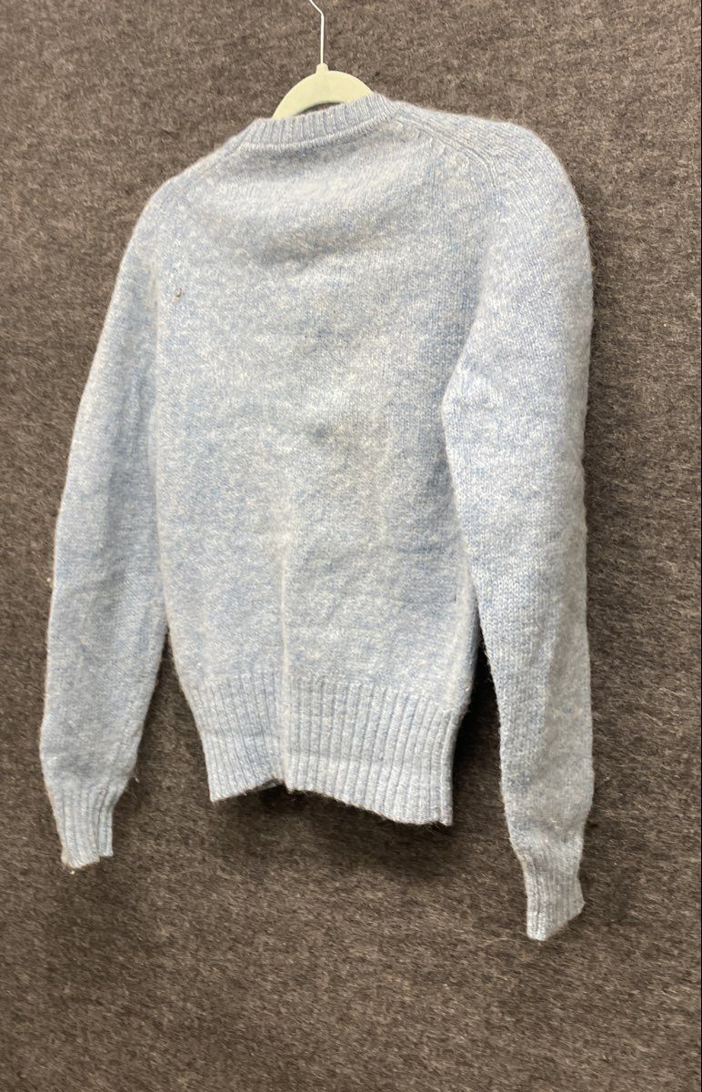 Vintage 90s Andhurst Men's Light Blue 100% Shetland Wool Crewneck Sweater Sz M
