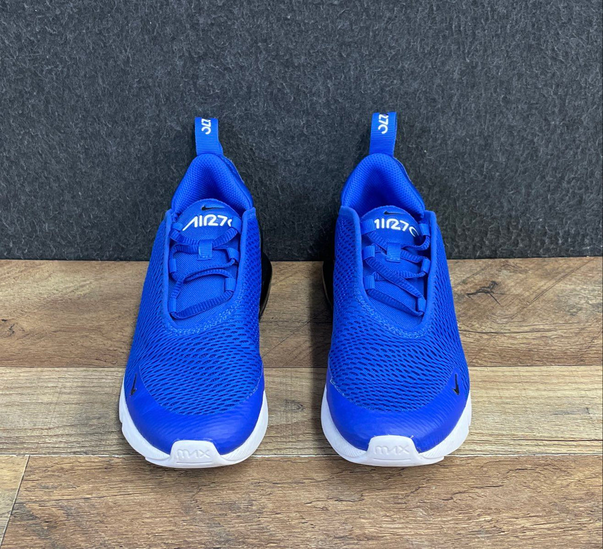 Nike Air Max 270 Game Royal Black Youth Sneakers Size 3Y