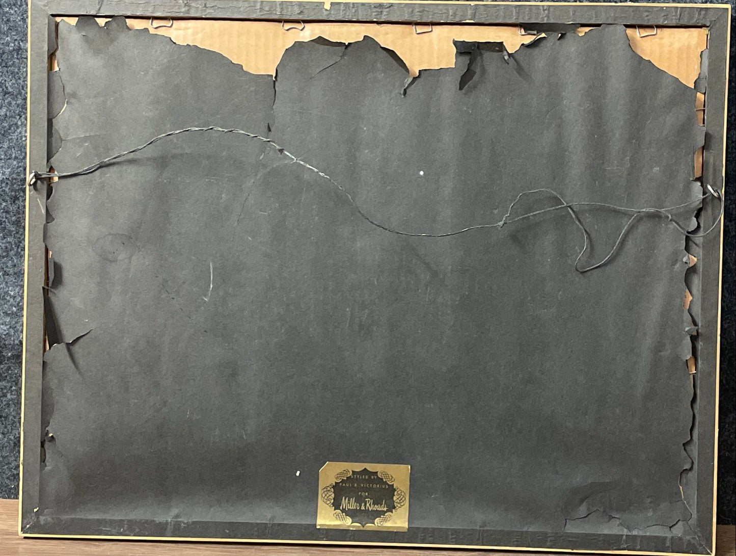 Paul Victorius for Miller & Rhoads Print Colonial Town Scene Framed Art 14x18