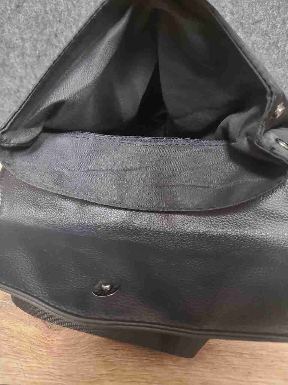 Botkier New York Black Nylon and Leather Trim Backpack Bag Logo Straps