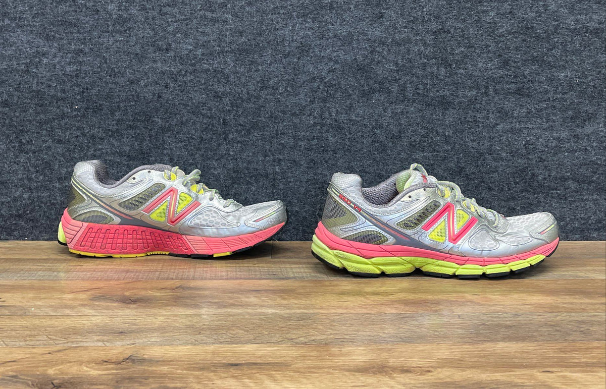 New Balance 860v4 Silver Pink Yellow Running Shoes Women's Size 13