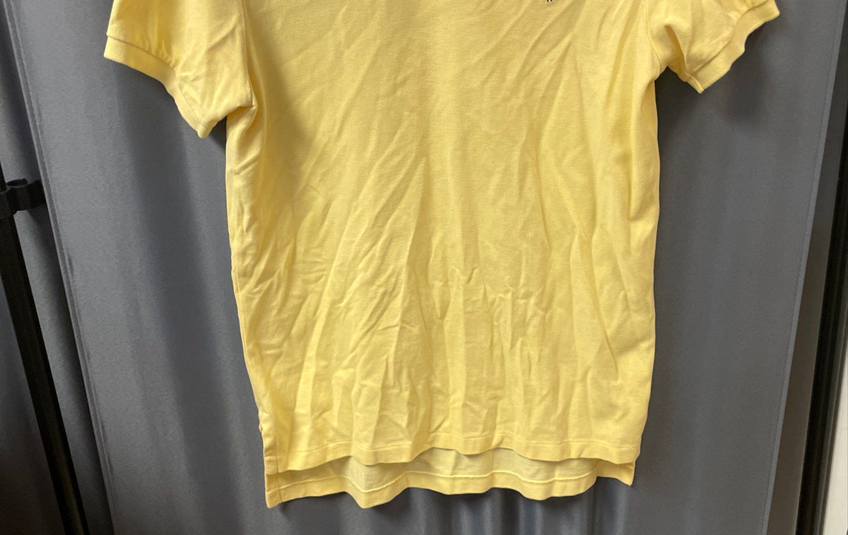 Polo Ralph Lauren Men's Yellow Custom Fit Short Sleeve Pique Polo Shirt Sz M