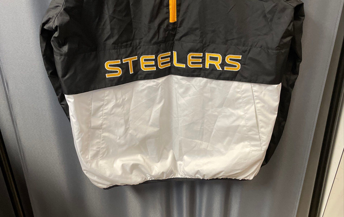 G-III NFL Men's Pittsburgh Steelers 1/2 Zip Windbreaker Pullover Jacket Sz M