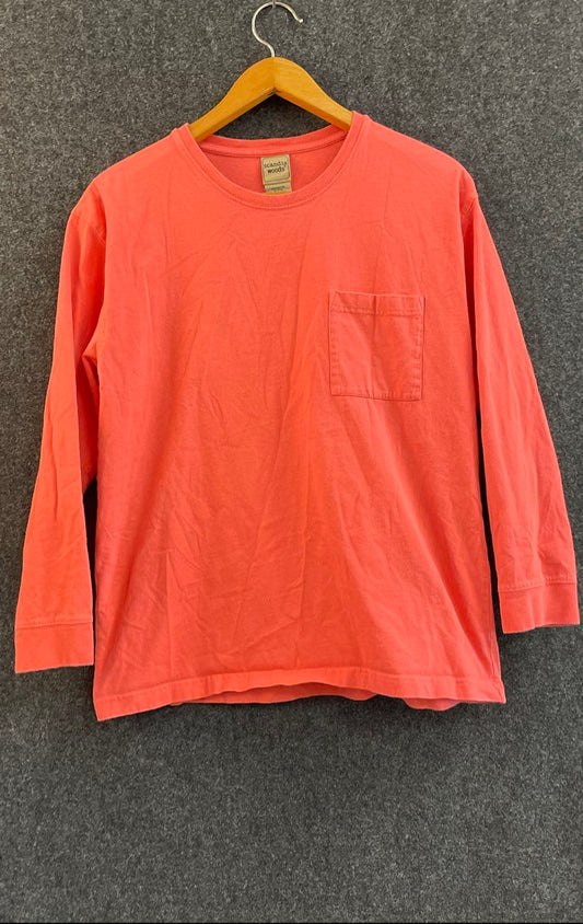 Scandia Woods Men's Coral Garment Dyed Long Sleeve Pocket T-Shirt Sz L