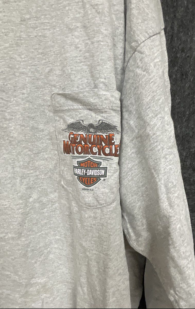 Men's Grey Harley Davidson Long Sleeve Shirt - Size 2X