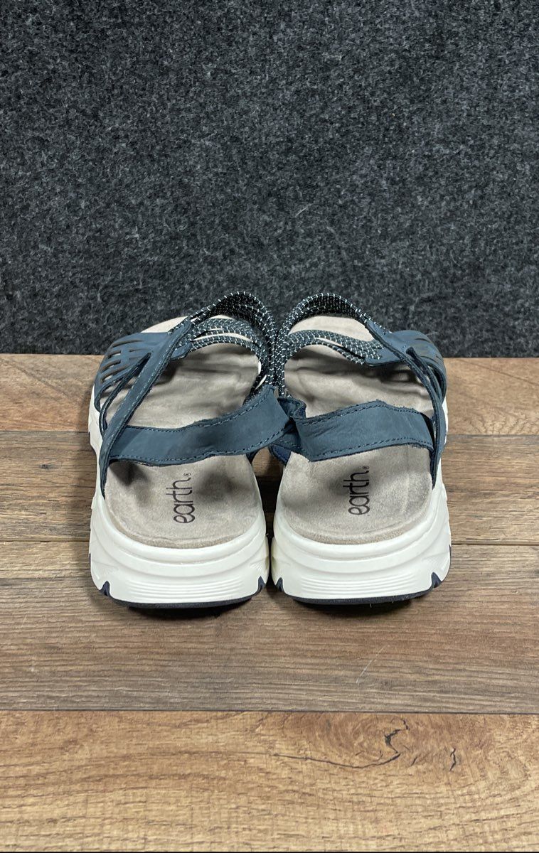 Earth Blue Nubuck Woven Strappy Sport Sandals Women's Size 7.5W
