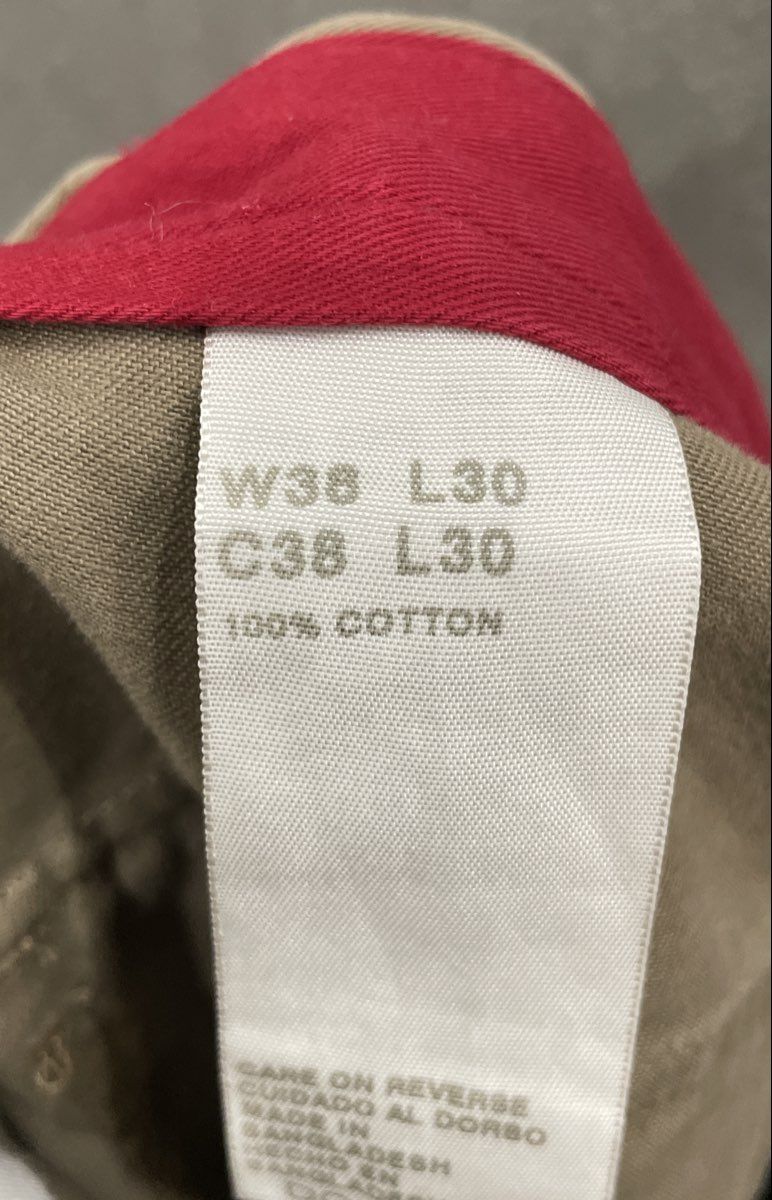 Dockers Men's Brown 100% Cotton Flap Pocket Chino Khaki Pants Size 38x30