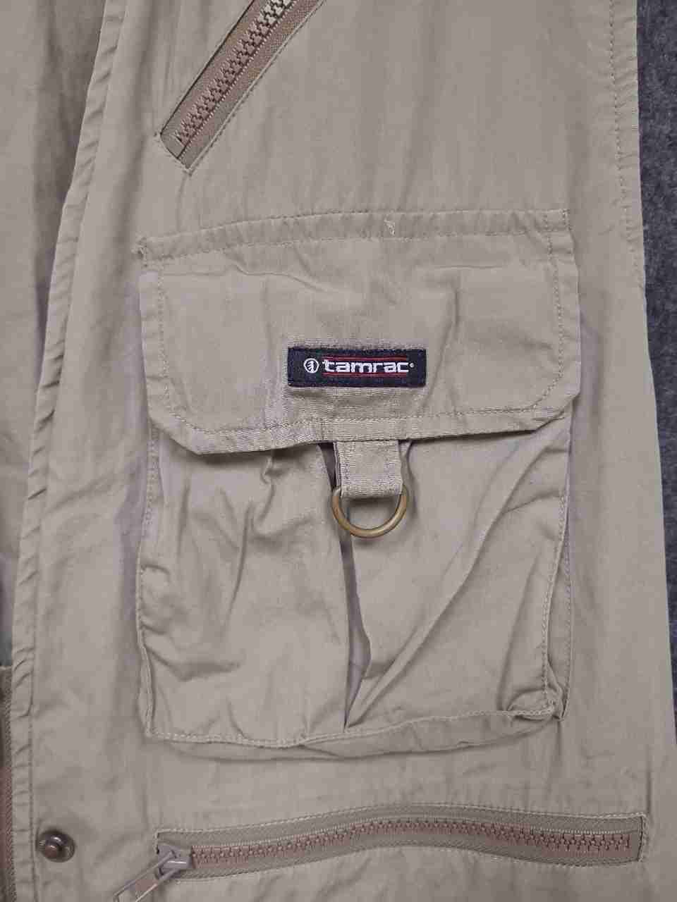 Vintage Tamrac Men's Khaki Multi-Pocket Photography Utility Vest Size L