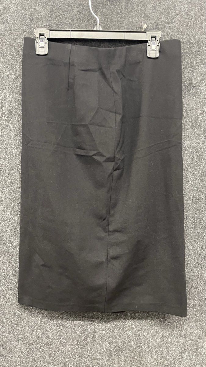 CeCe Women's Black Essentials Front Slit Pencil Skirt NWT Sz M