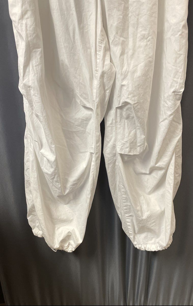 iets frans... White Drawstring Parachute Pants Cotton Baggy Joggers Sz L
