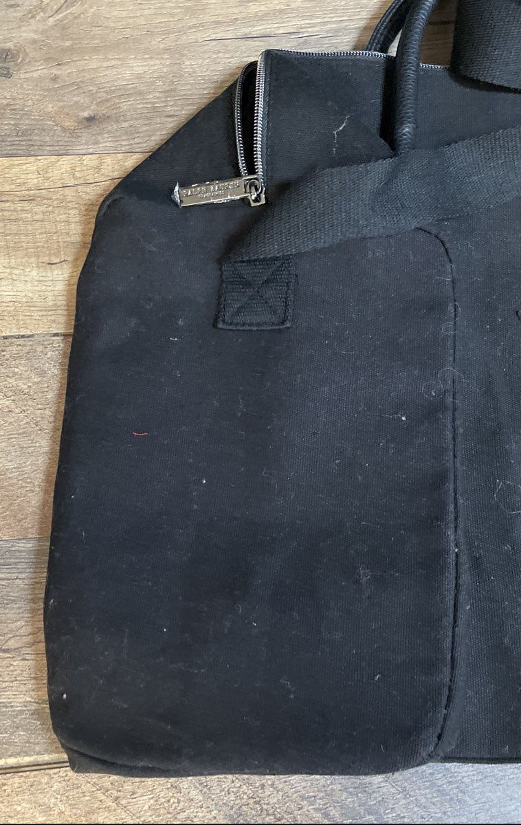 Ralph Lauren Fragrances Black Canvas Holiday Duffle Bag Silver Polo Pony NWT