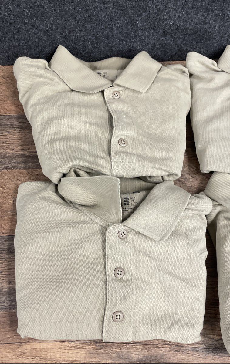 5.11 Tactical Men's Short Sleeve Polo Shirts Lot of 5 Tan Khaki Size M