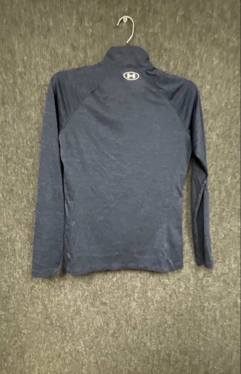 Under Armour Women's Navy Midshipmen 1/4 Zip HeatGear Pullover Blue Heather Sz S