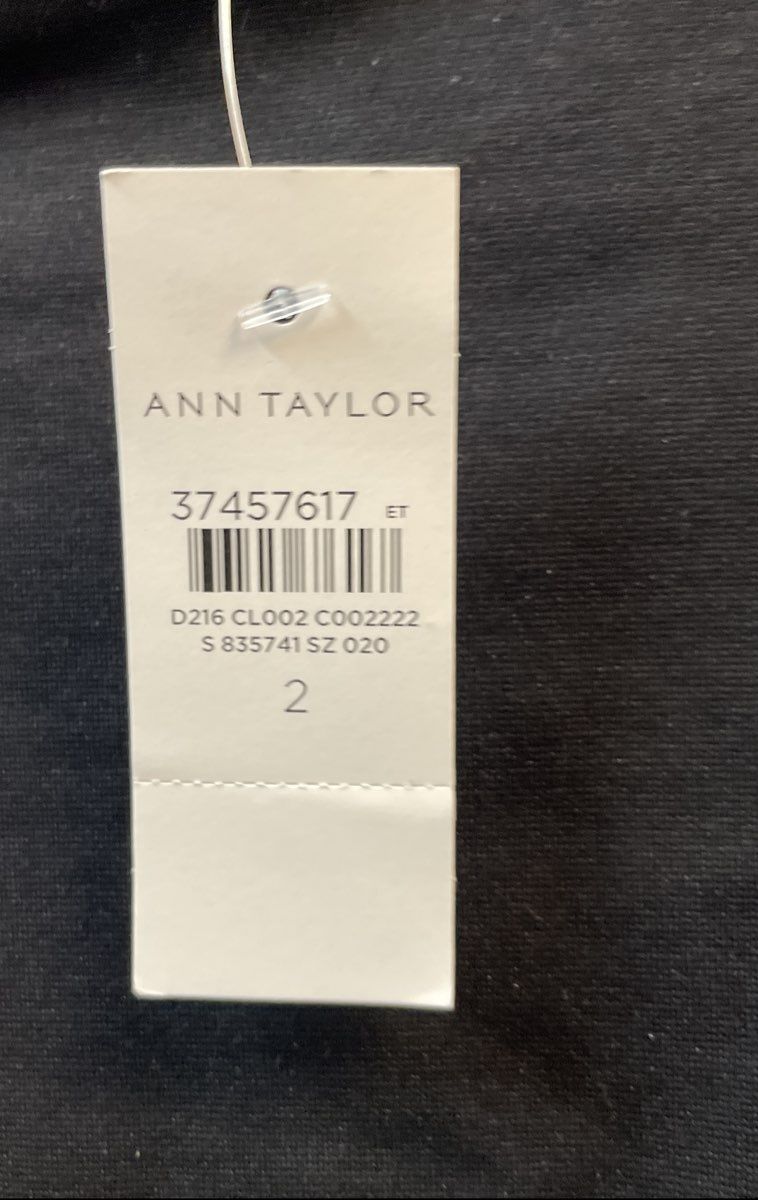 Ann Taylor Women's Black Long Sleeve Silver Button Flounce Hem Dress NWT Sz 2