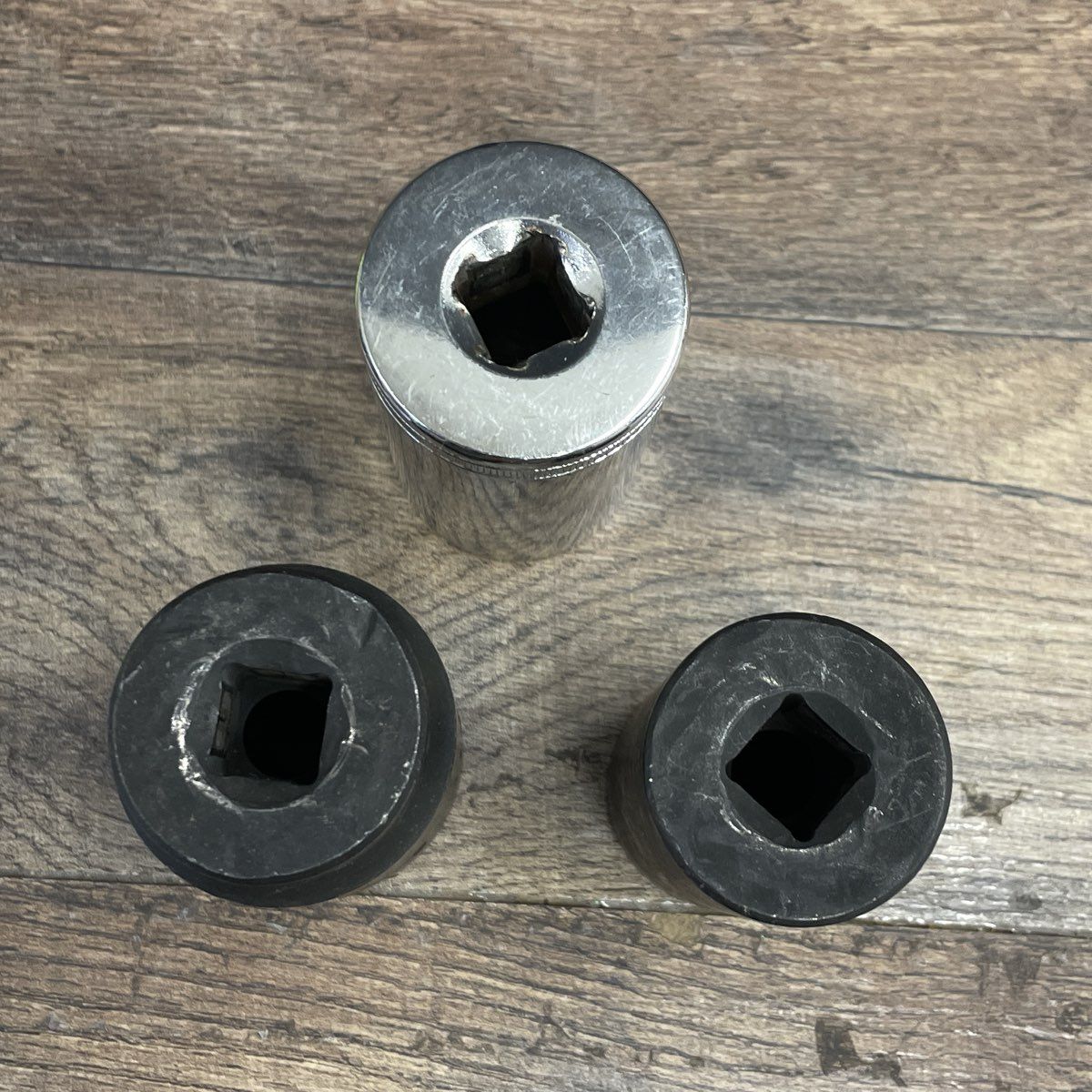 Pittsburgh & Duralast 3pc Deep Socket Lot 27mm 32mm Metric 1/2" Drive