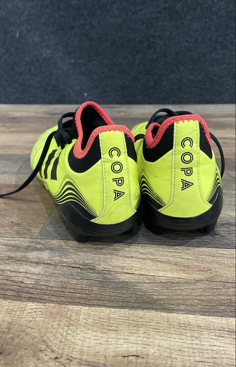 adidas Copa Sense.3 FG Solar Yellow Black Red Soccer Cleats Men's Size 8