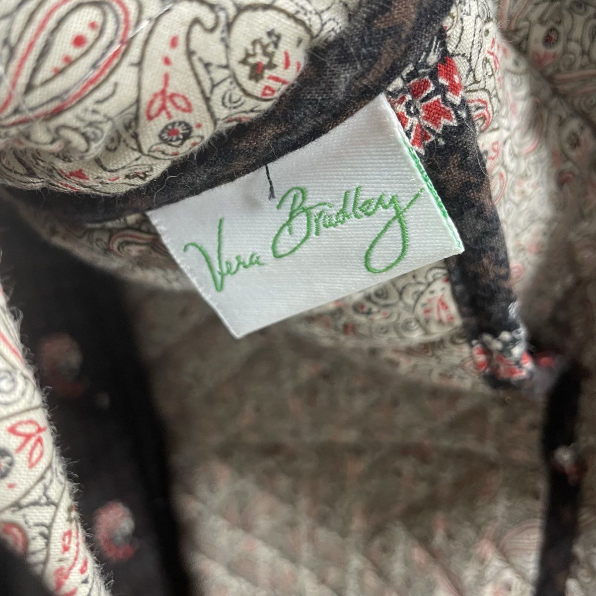 Vera Bradley Quilted Houndstooth Paisley Laptop Messenger Crossbody Bag