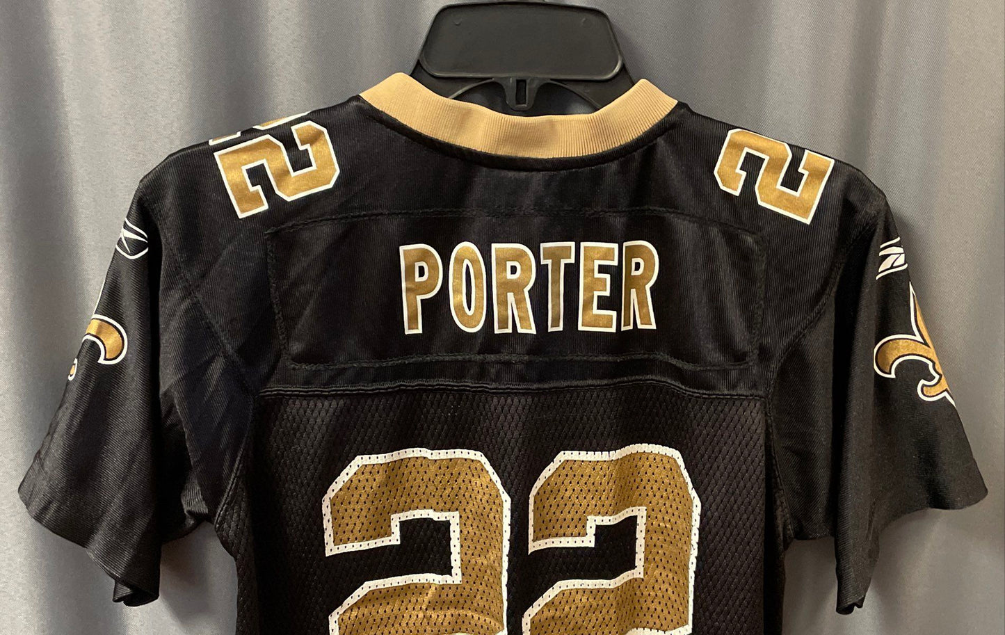 Reebok New Orleans Saints Tracy Porter #22 Kids Jersey Black Sz M 10-12