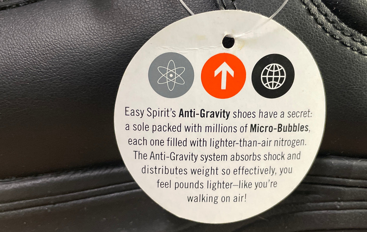 Easy Spirit Anti-Gravity Black Leather Walking Shoes Sneakers Women's Size 6