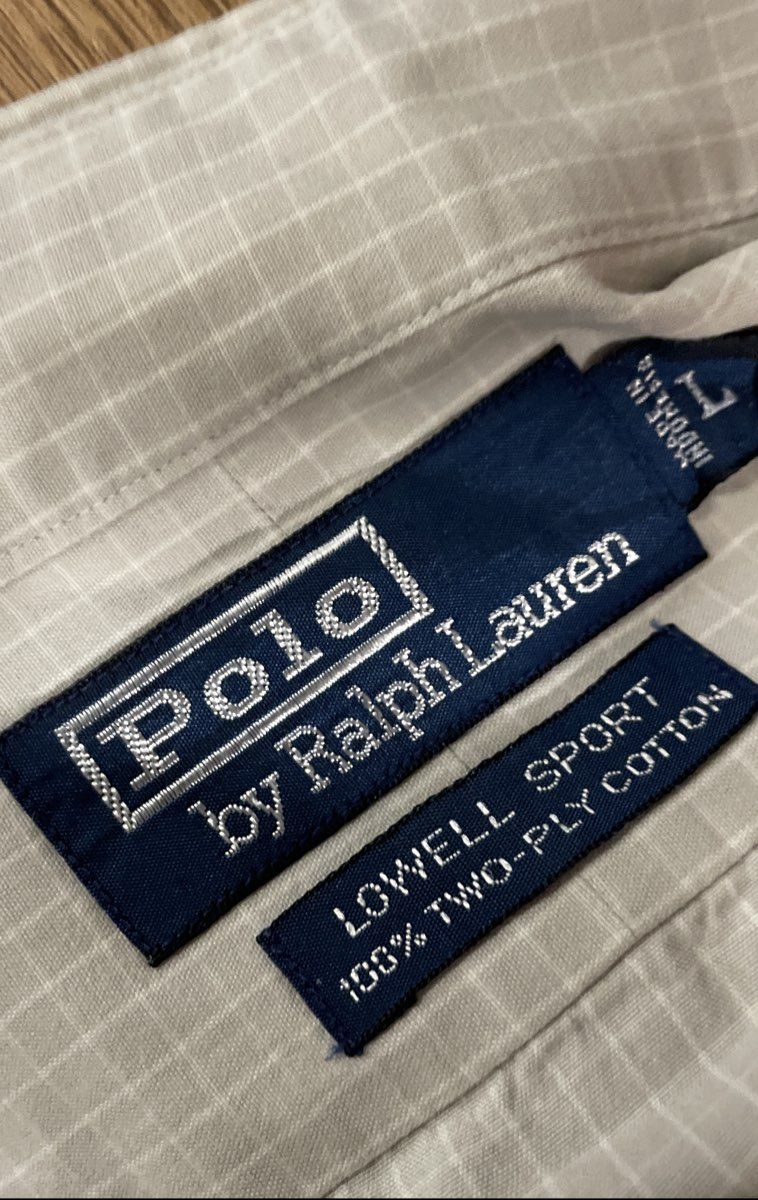 Polo Ralph Lauren Men's Grey Lowell Sport Micro Check Grid Shirt Size L
