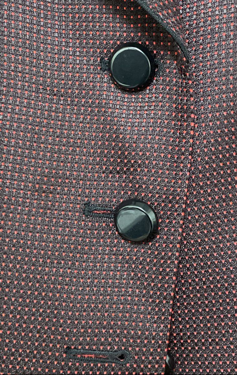 Le Suit Women's Maroon Textured 3-Button Suit Jacket Blazer Sz 12
