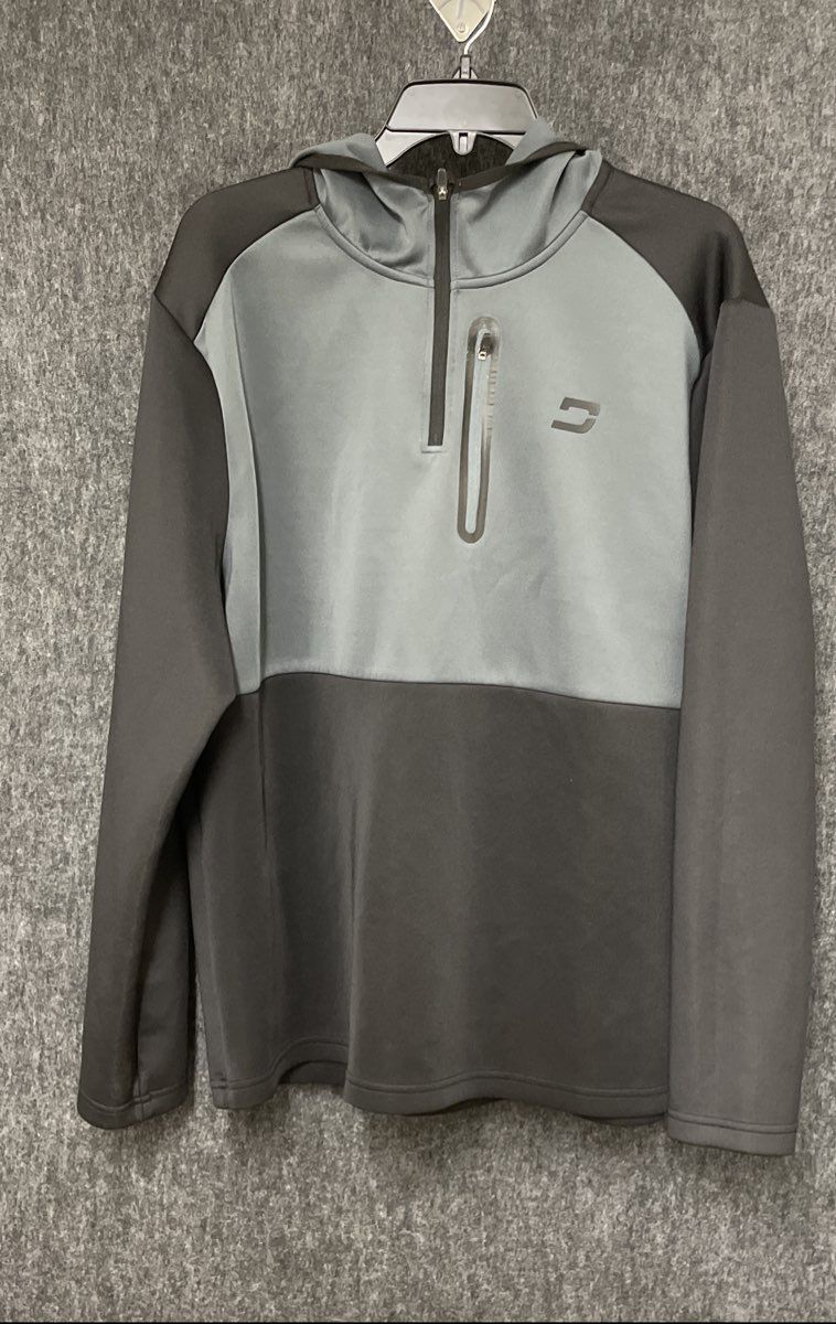 Druids Men's Gray Scramble 1/4 Zip Pullover Hoodie Sz XL