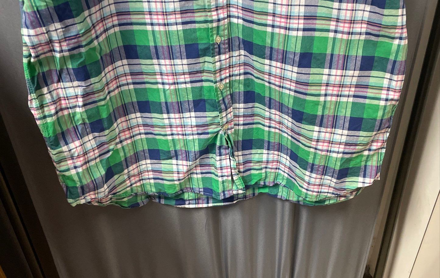 Polo Ralph Lauren Men's Plaid Long Sleeve Button Down Shirt Green Blue Sz 2XLT