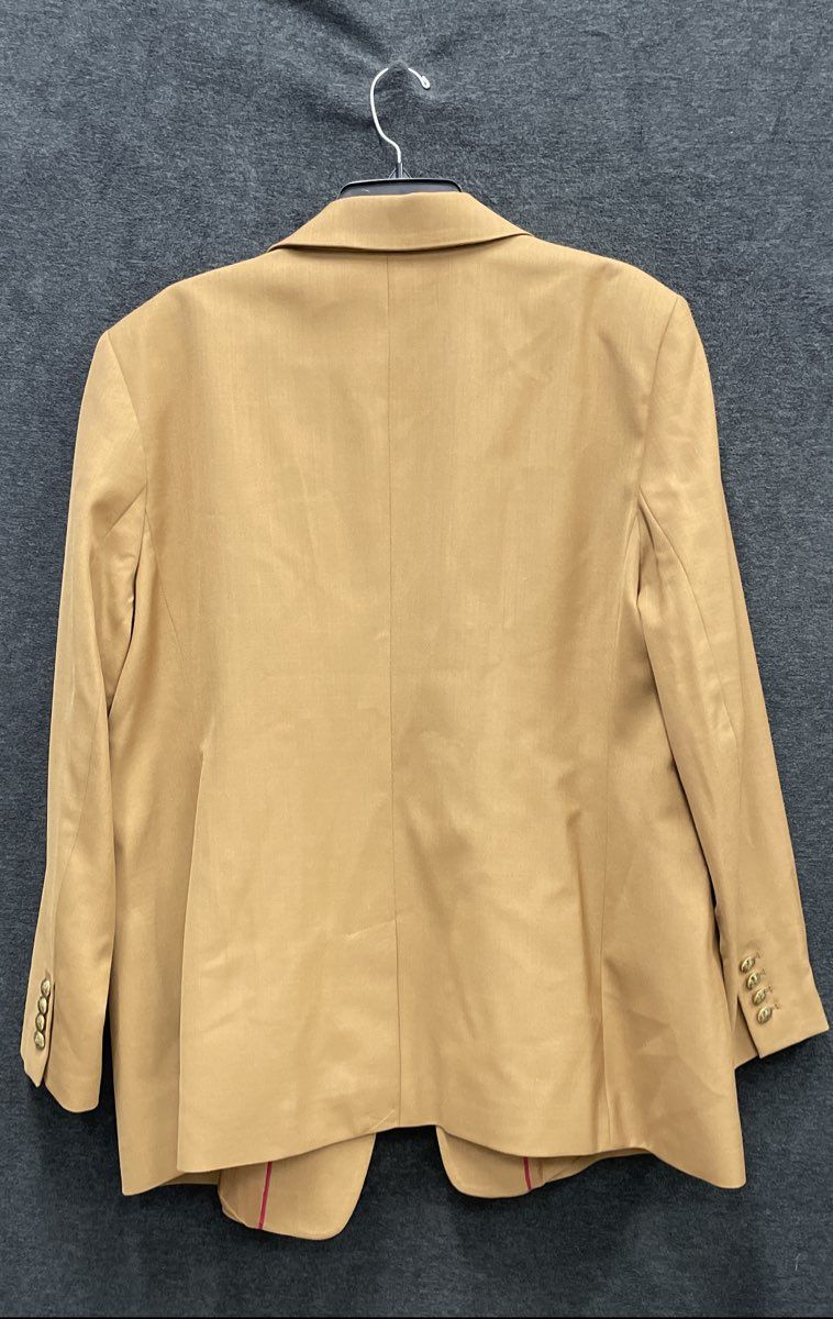 Banana Republic Women's Camel Tan Wool Double Breasted Blazer Crest Sz 20 NWT