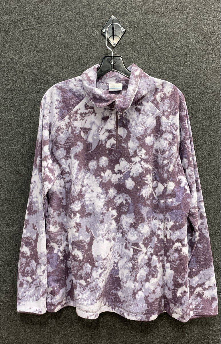 Columbia Women's Glacial IV Half Zip Fleece Purple Tie Dye Pullover Sz XXL